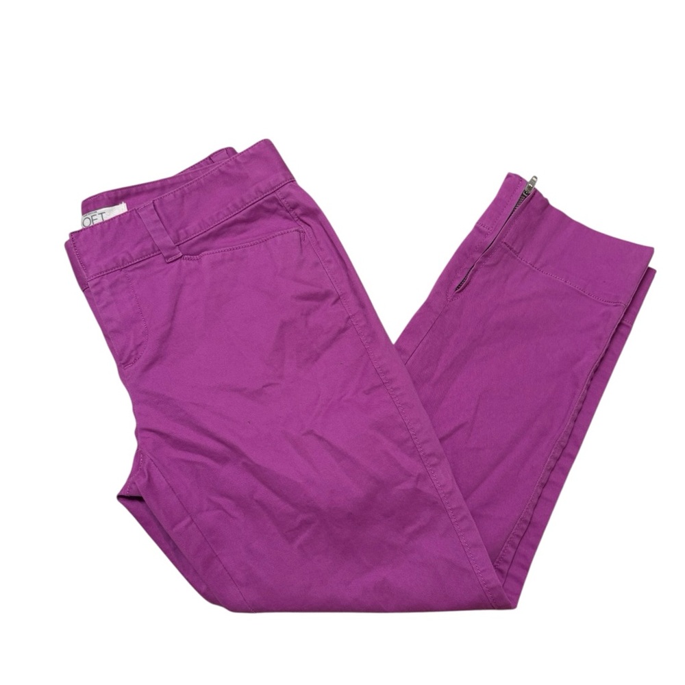 LOFT Purple Ankle Cropped Pants